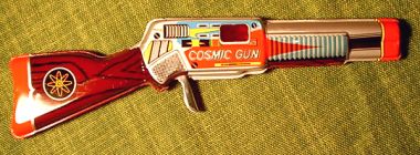 Cosmic Gun im Atomic Age Design - knatternder Pistolen-Spiel-Spa