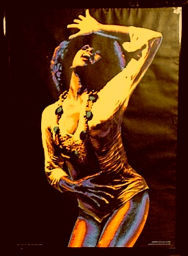Siebdruck Soul Girl als stylische Wanddeko in 70er Jahre Einrichtung