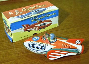 Rocket Racer Blechspielzeug zum beliebten Land Speed Record Wettbewerb der 60er - für Jungs unentbehrliches Spielzeug!