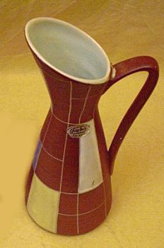 JASBA Vase in geometrischem Design - unverwechselbar 50er Jahre