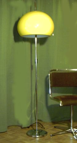 STARLUX Stehlampe im Chrom-Plastik-Design der 70er Jahre